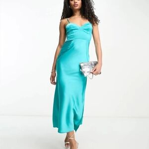 ASOS NWOT Vibrant Teal Midi Dress